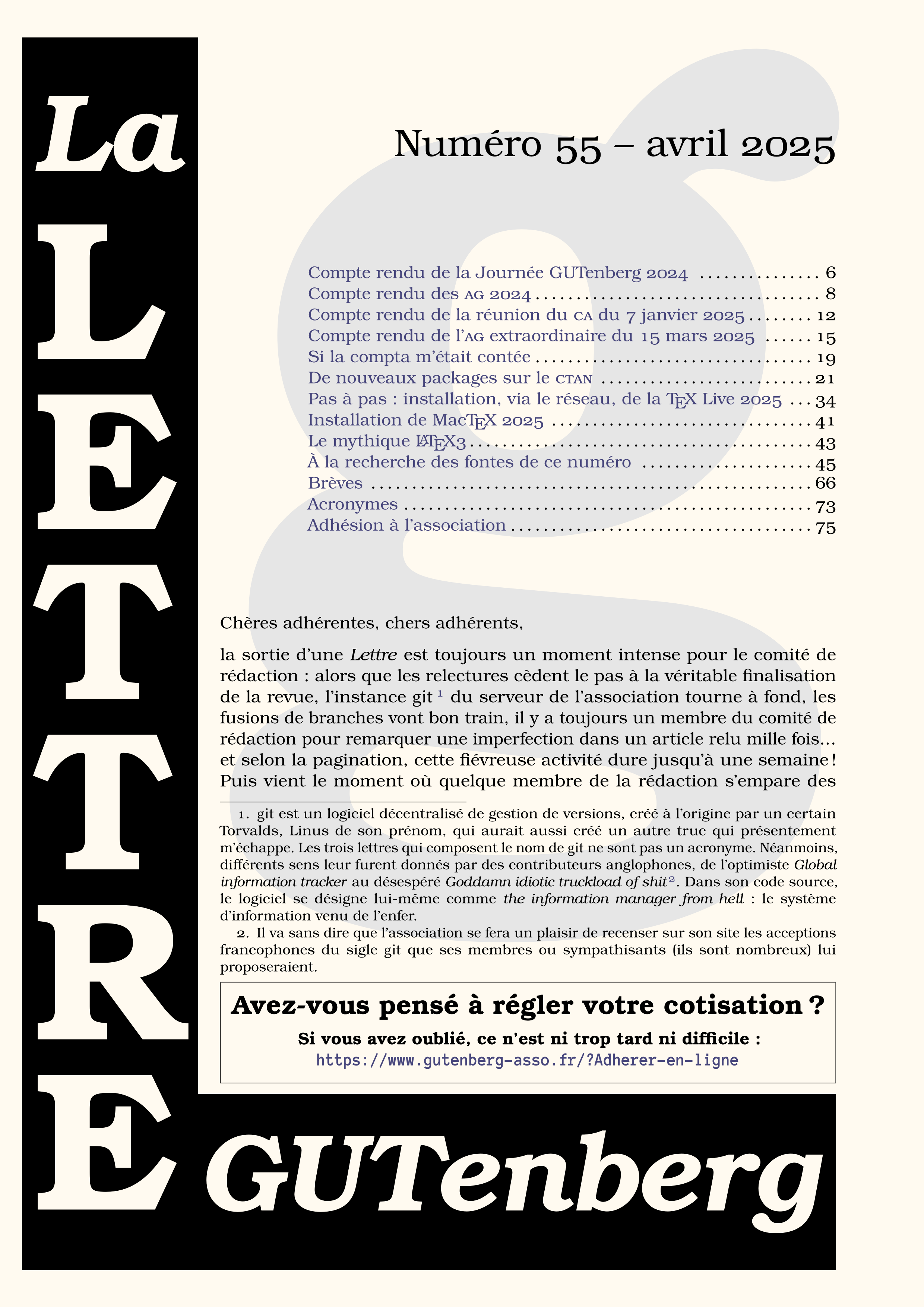Afficher No 55 (2025): La Lettre GUTenberg numéro 55 - avril 2025